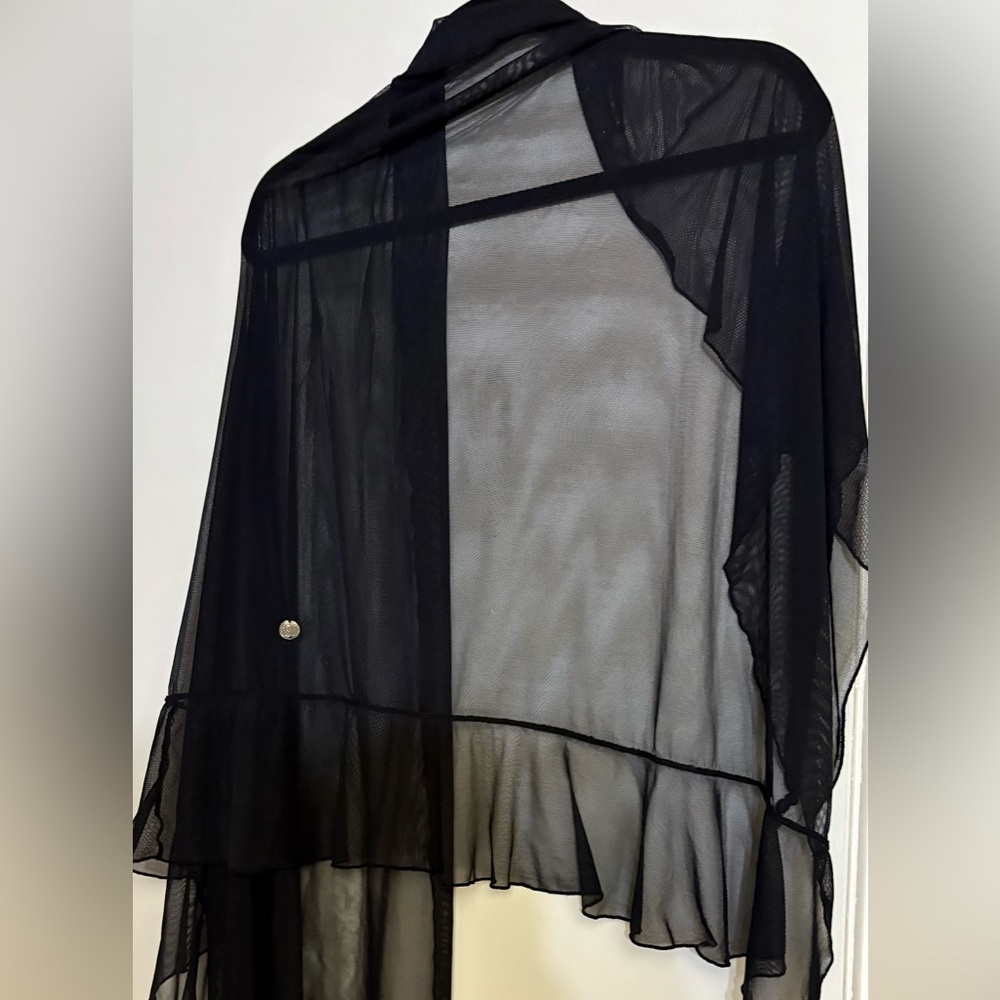 Chic Black Sheer Wrap
